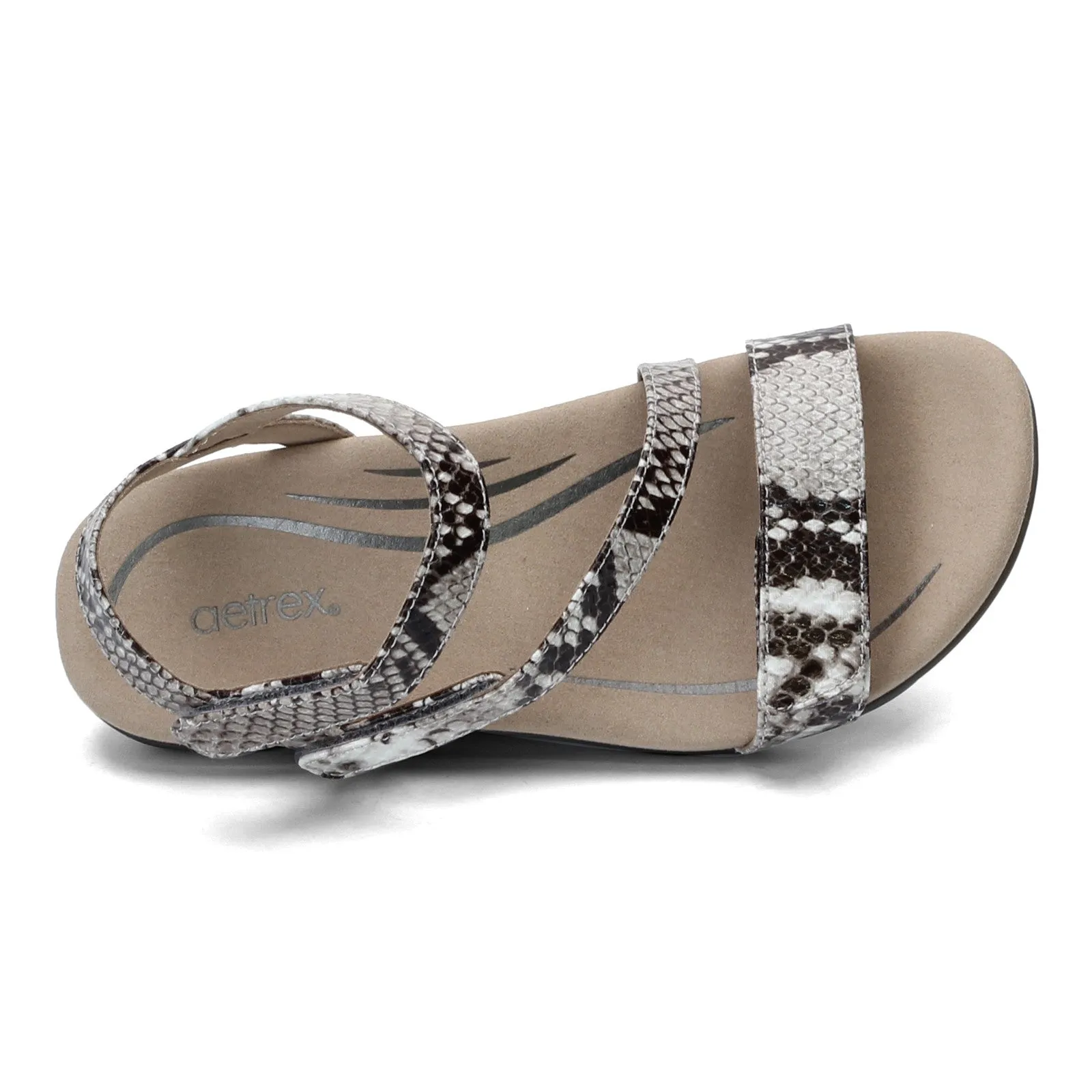 Aetrex Gabby Adjustable Quarter Strap Sandal
