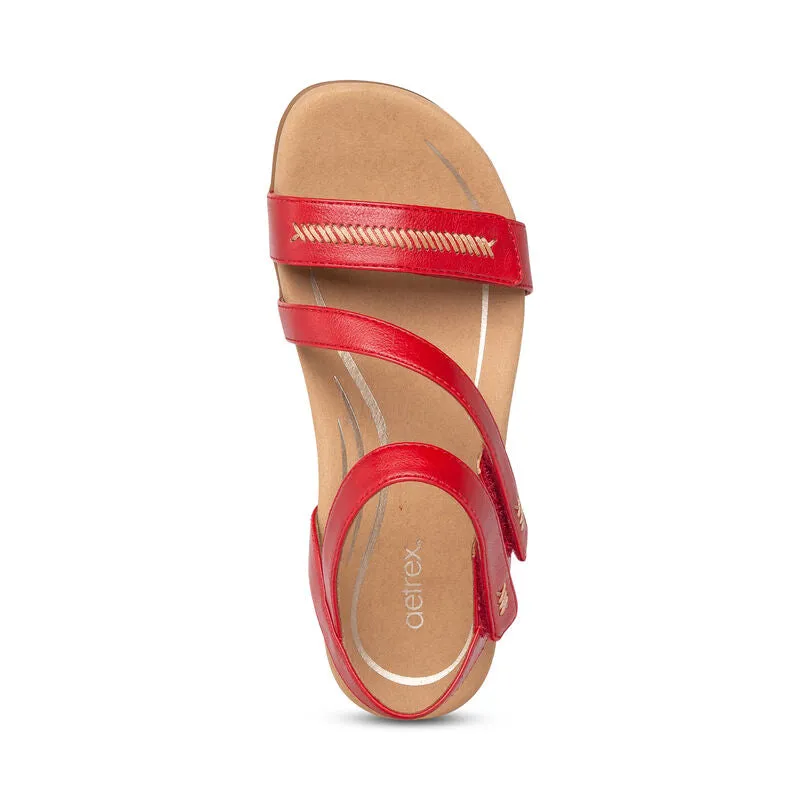 Aetrex Gabby Adjustable Quarter Strap Sandal