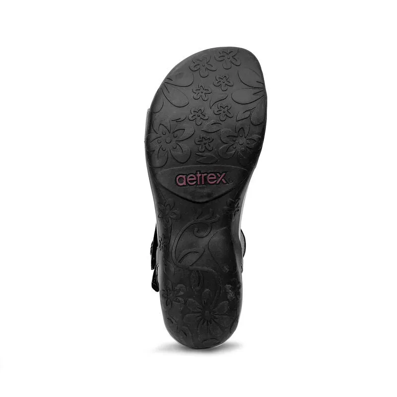 Aetrex Gabby Adjustable Quarter Strap Sandal