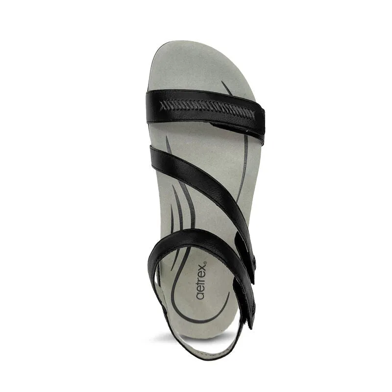 Aetrex Gabby Adjustable Quarter Strap Sandal