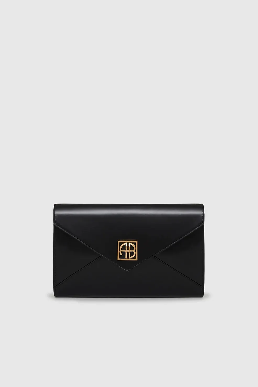Anine Bing Elly Clutch - High-Shine Black