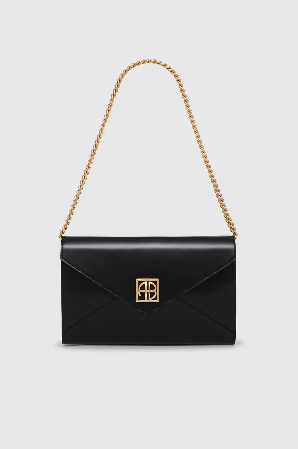 Anine Bing Elly Clutch - High-Shine Black