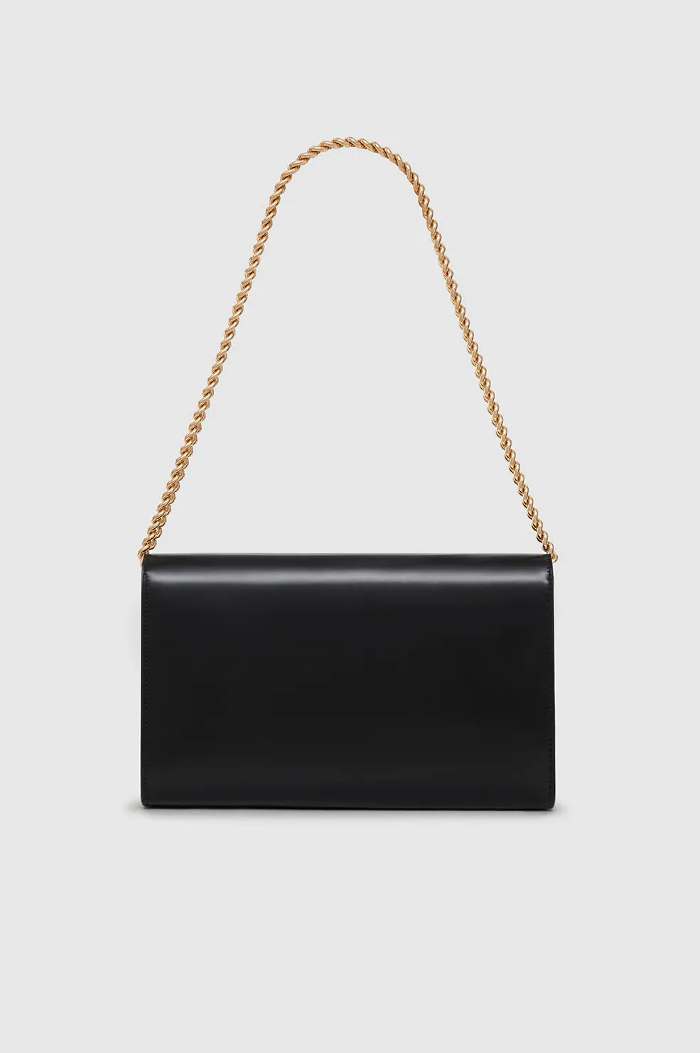 Anine Bing Elly Clutch - High-Shine Black