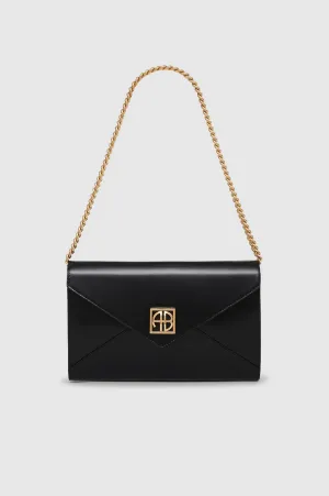 Anine Bing Elly Clutch - High-Shine Black