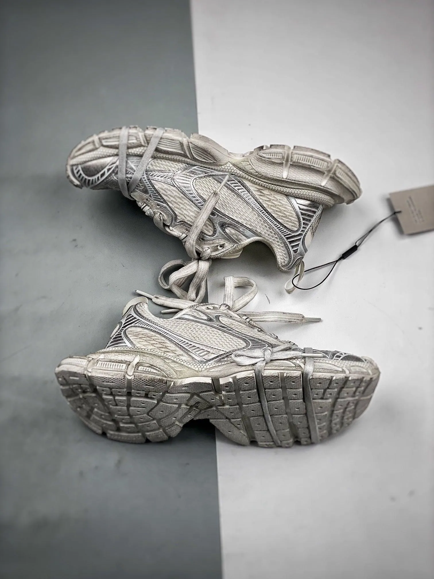 BAL Women's 3XL Sneakers in Light Beige Mesh and Polyurethane-197