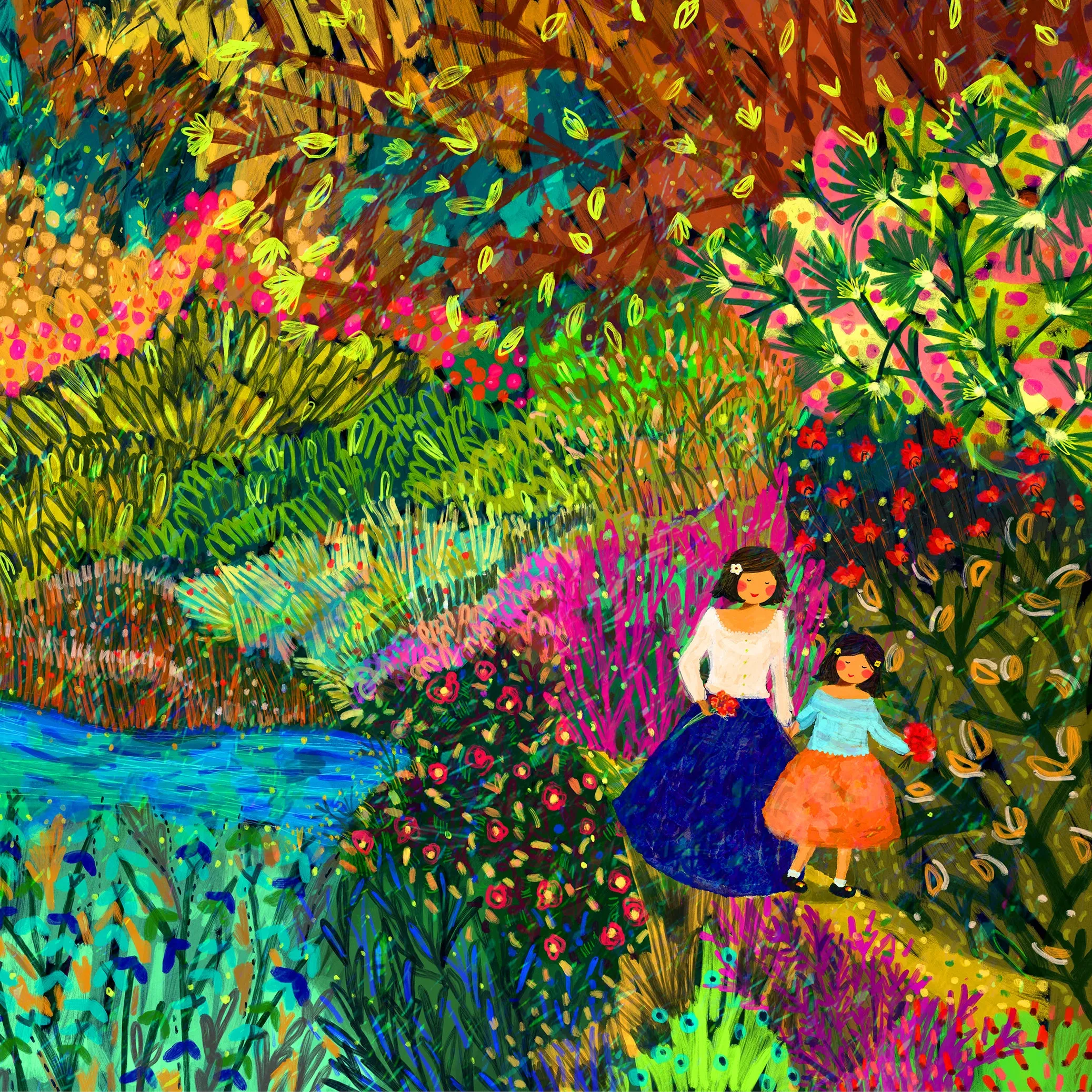 Bibsisita Clutch Bag- Secret Garden