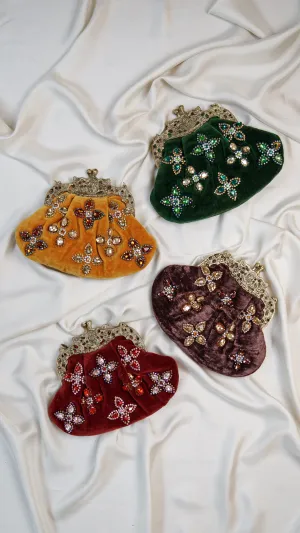 Embellished Velvet Clutch ✦ Clover