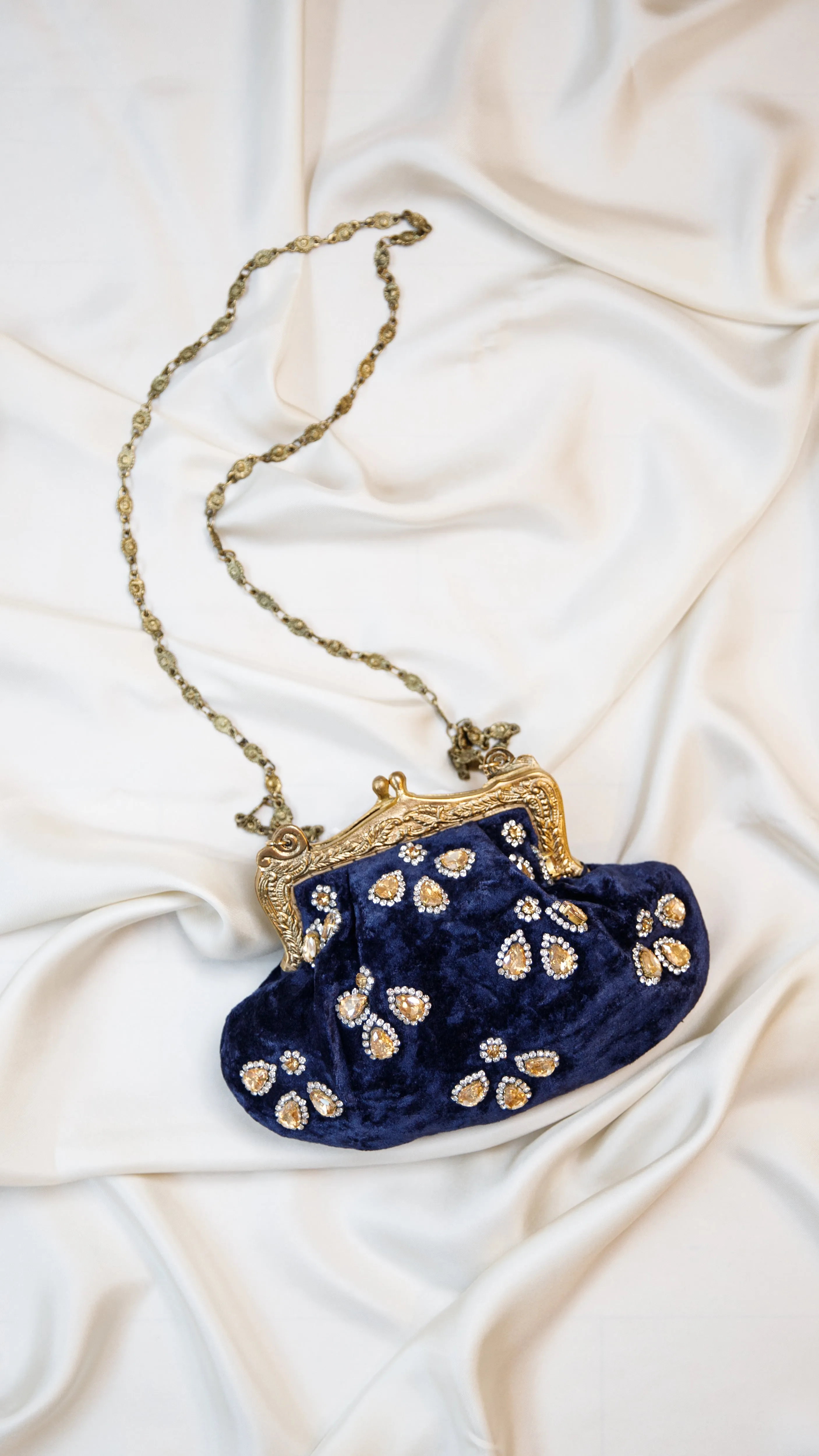 Embellished Velvet Clutch ✦ Trefoil