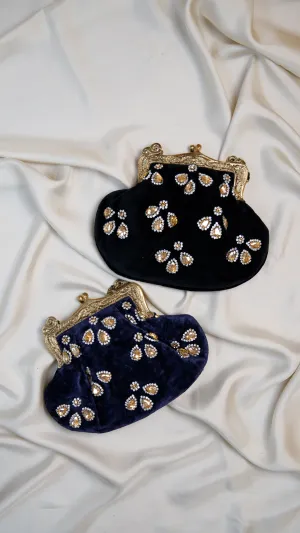 Embellished Velvet Clutch ✦ Trefoil